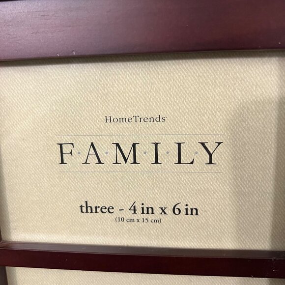 HomeTrends Family‎ Collage Picture Frame With Three 4"x6" Openings - Picture 2 of 6